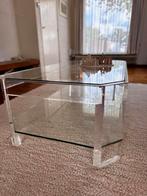 Glazen Salontafel, Huis en Inrichting, Tafels | Salontafels, Ophalen, Gebruikt, 100 tot 150 cm, 50 tot 100 cm