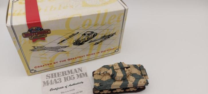 Matchbox Sherman M4A3 105mm, Hobby en Vrije tijd, Modelbouw | Auto's en Voertuigen, Nieuw, Tank, 1:50 of kleiner, Overige merken
