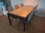 Eettafel en zes stoelen, Ophalen, Zo goed als nieuw