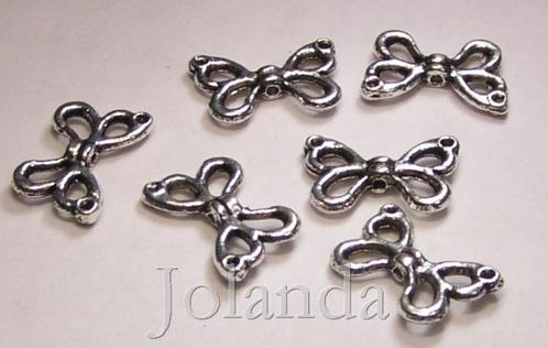 0535 Zilver Kleurige Metalen Vlinder Verdelers, Hobby en Vrije tijd, Kralen en Sieraden maken, Nieuw, Verzenden