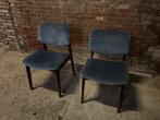 Vintage Blauwe Stoelen - Set van Twee, Ophalen, Gebruikt, Twee, Blauw