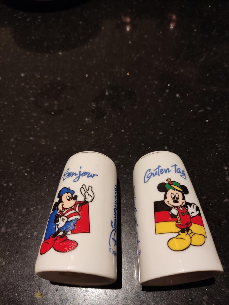 Disney Mickey Mouse Zout en Peper Strooiers, Ophalen of Verzenden, Gebruikt, Overige materialen, Los bestek
