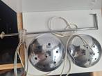 2x Retro Vintage Chromen RVS Bollamp Bevestigingsstang, Ophalen of Verzenden, Gebruikt, Metaal, Minder dan 50 cm