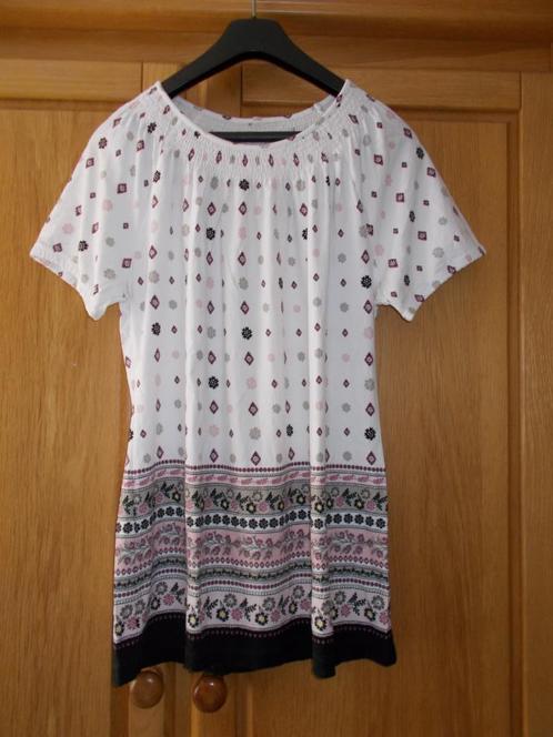 Mooi apart Dames tuniek, Kleding | Dames, Blouses en Tunieken, Zo goed als nieuw, Maat 42/44 (L), Wit, Ophalen of Verzenden