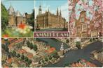 AMSTERDAM Waag Luchtfoto Montelbaanstoren Postkantoor, Verzamelen, Ansichtkaarten | Nederland, Verzenden, 1980 tot heden, Gelopen