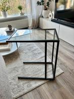 VITTSJÖ Laptophouder, zwart, ikea bijzettafeltje, Ophalen, 50 tot 100 cm, Zo goed als nieuw, Glas