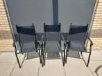 4 stapelbare tuinstoelen, Ophalen, Gebruikt, Metaal, Stapelbaar