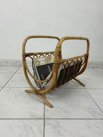 Vintage bamboe magazine houder, Huis en Inrichting, Woonaccessoires | Krantenbakken en Lectuurbakken, Ophalen of Verzenden, Gebruikt