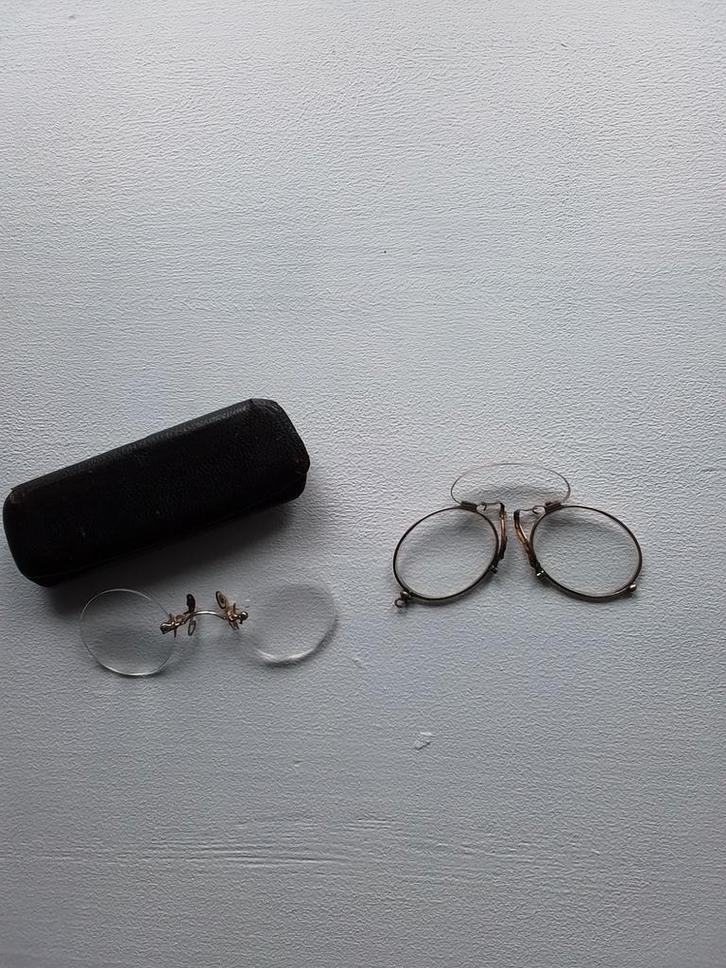 Pince-nez brillen / klembrillen / neusbrugbrillen, Antiek en Kunst, Curiosa en Brocante, Ophalen