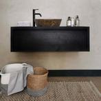 Zwart eiken badkamermeubel  | voorzien van lade, Ophalen, 100 tot 150 cm, Nieuw, Minder dan 100 cm
