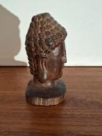 Houten boeddha hoofd., Ophalen of Verzenden