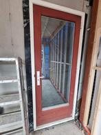 Hardhouten Tuindeur met Kozijn en Beslag, Doe-het-zelf en Verbouw, Deuren en Horren, Ophalen of Verzenden, Gebruikt, Hout, Buitendeur