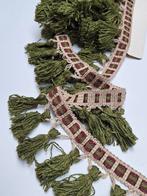 10cm x 5 meter vintage groen flossenband, Ophalen of Verzenden, Nieuw, Lint, Band of Elastiek