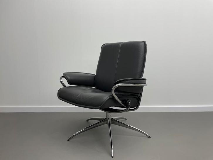 Stressless City Low Back fauteuil, Huis en Inrichting, Fauteuils, Zo goed als nieuw, Leer, 75 tot 100 cm, Ophalen