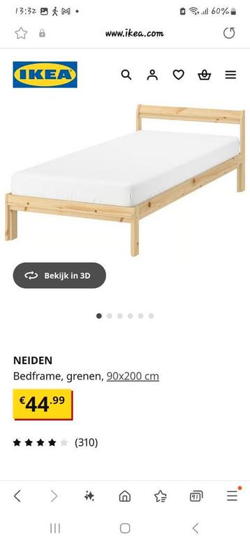 1 persoon bed van Ikea met lattenbodem