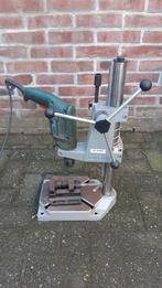Boorstandaard 'Wolfcraft' met bankschroef + boormachine, Verzenden, Zo goed als nieuw, Overige typen