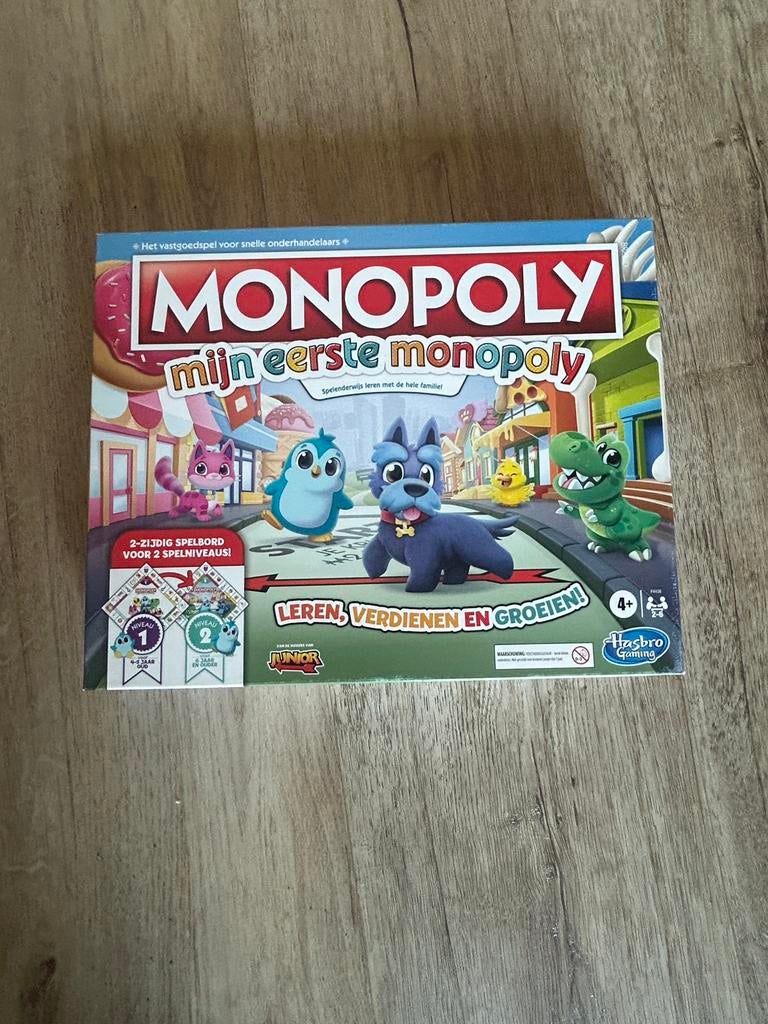 Monopoly editie mijn eerste monopoly, Ophalen of Verzenden, Zo goed als nieuw, Hasbro