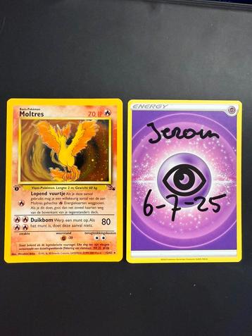 Moltres , 1st editie NL , Fossil pokemonkaart beschikbaar voor biedingen