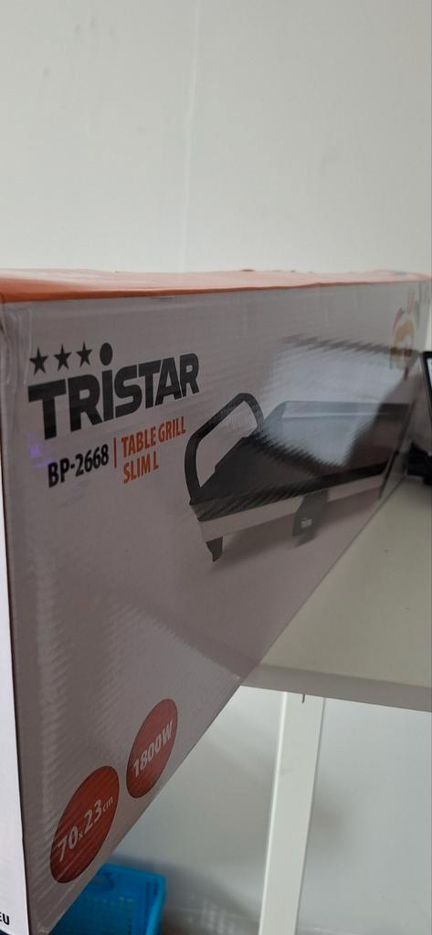 Tristar BP-2668 Table grill slim L, Witgoed en Apparatuur, Grillplaten, Nieuw, Ophalen of Verzenden