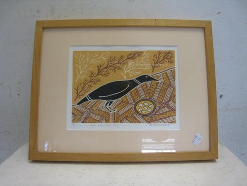 Doris Gingingara - crow with nest - dry season, Antiek en Kunst, Kunst | Litho's en Zeefdrukken