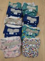 10 wasbare luiers bamboolik all in one + inleggers, Ophalen of Verzenden, Gebruikt