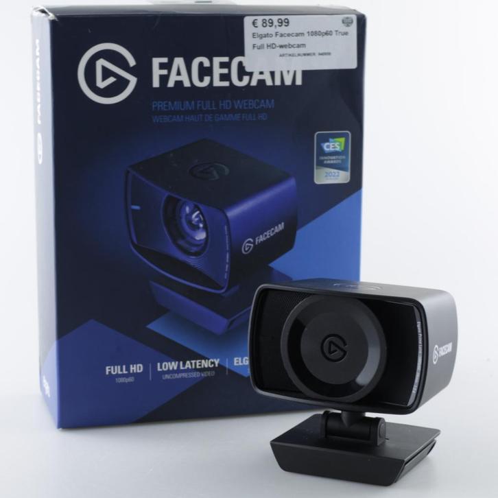 Elgato Facecam 1080p60 True Full HD-webcam, Computers en Software, Overige Computers en Software, Zo goed als nieuw