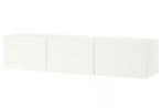 Besta tv-meubel IKEA. Wit, 3 witglanzende deuren, 180 cm, Ophalen, Zo goed als nieuw