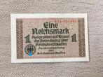 Duits bankbiljet bankbriefje van 1 Reichsmark - 1939 - wo2, Los biljet, Duitsland, Ophalen of Verzenden