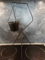 Hangende Bloempot Zwart ZGAN!!!, Minder dan 60 cm, Rond, Ophalen of Verzenden, Zo goed als nieuw
