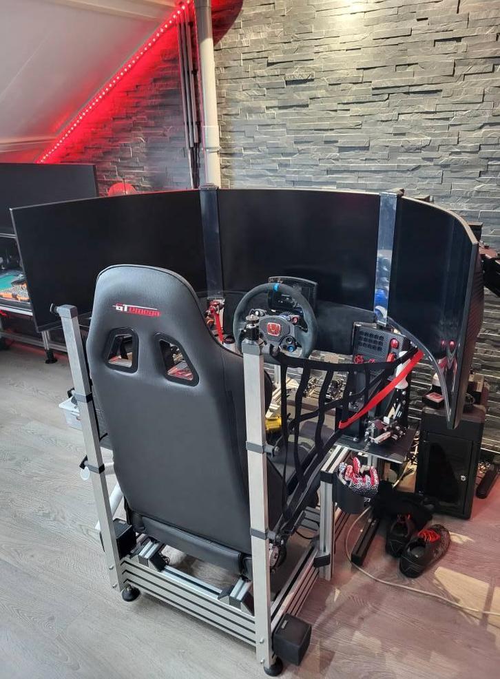 Sim rig  (heusinkveld, VRS DirectForce, allu frame, triple m, Computers en Software, Joysticks, Zo goed als nieuw, Ophalen