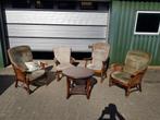 4x stoel fauteuil met bijpassende tafel, Ophalen