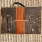 Vintage handgemaakte leren tas West-Afrika, Sieraden, Tassen en Uiterlijk, Tassen | Damestassen, Ophalen of Verzenden, Gebruikt