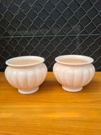 Bloempotten crème, Rond, Ophalen of Verzenden, Aardewerk, Binnen