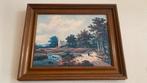 Klassiek Landschap Schilderij - Rivier en Kasteel, Ophalen of Verzenden