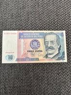 Bankbiljet 10 intis Peru, Postzegels en Munten, Bankbiljetten | Amerika, Ophalen of Verzenden, Zuid-Amerika, Los biljet