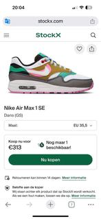 Nike Air Max 1 SE Dans- Maat 35, Ophalen, Jongen of Meisje, Zo goed als nieuw, Nike