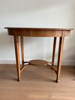 Art deco ovale bijzettafel Amsterdamse school, Ophalen, Gebruikt, Art deco, 75 cm of meer