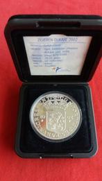 Zilveren dukaat 2002 proof voor 35 euro, Zilver, Overige waardes, Ophalen of Verzenden, Koningin Beatrix