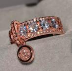Mooie strass ringen rosé goud en zilver nieuw, Sieraden, Tassen en Uiterlijk, Ringen, Nieuw, Ophalen of Verzenden, Kleiner dan 17