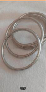 5 siliconen armbanden, Ophalen of Verzenden, Zo goed als nieuw, Zilver, Kunststof of Plastic