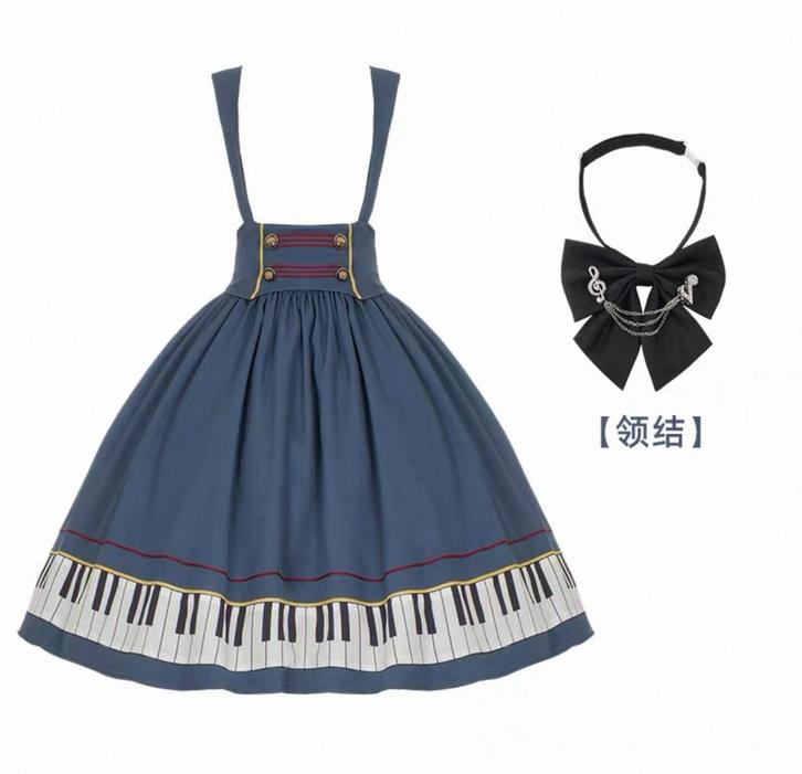 Lolita Jurk + Jasje - Slechts 2x Gedragen!, Kleding | Dames, Jurken, Zo goed als nieuw, Maat 36 (S), Blauw, Knielengte, Ophalen