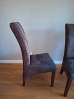 Vier bruine eetkamerstoelen, Ophalen, Hout, Gebruikt, Bruin