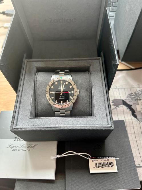 🌊Zodiac super sea wolf gmt full set 2022 🐺, Sieraden, Tassen en Uiterlijk, Horloges | Heren, Zo goed als nieuw, Polshorloge