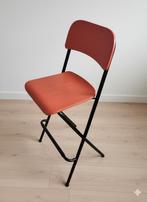 FRANKLIN Barkruk, opgeknapte opklapbaar, zwart en rood, Huis en Inrichting, Barkrukken, 1 kruk, Ophalen of Verzenden, Zo goed als nieuw