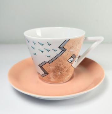 2x Vintage kop & schotel, Winterling Germany, Memphis stijl beschikbaar voor biedingen