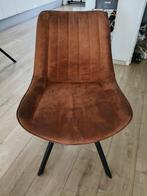 Eetkamerstoelen 6 stuks, Ophalen, Gebruikt, Bruin, Metaal