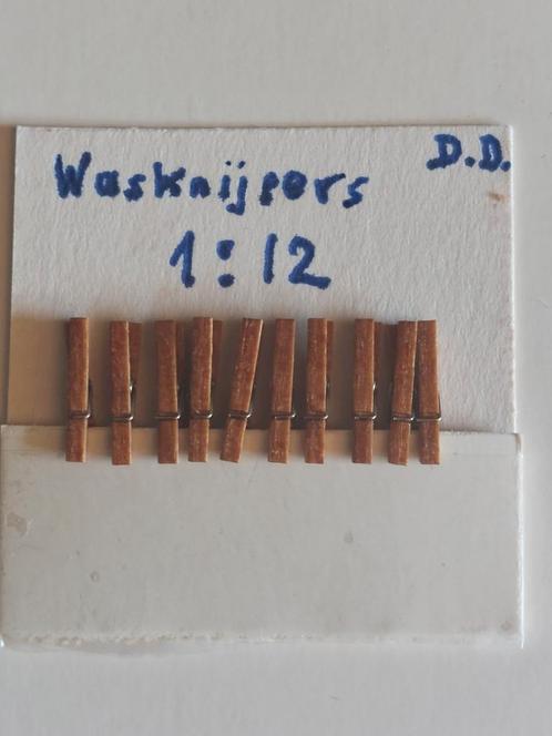 Wasknijpertjes SCHAAL 1op12. Poppenhuis UNICUM. Nog 6 stuks, Verzamelen, Poppenhuizen en Toebehoren, Nieuw, Poppenhuis, Ophalen of Verzenden