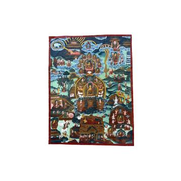 Oude Nepalese Thangka – Het Leven van Shakyamuni Boeddha beschikbaar voor biedingen