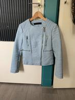 Blauw leren jasje Zara maat XS / 34, Ophalen, Blauw, Zara, Jasje