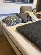 IKEA bed 140x200, Ophalen, Wit, Tweepersoons, 140 cm